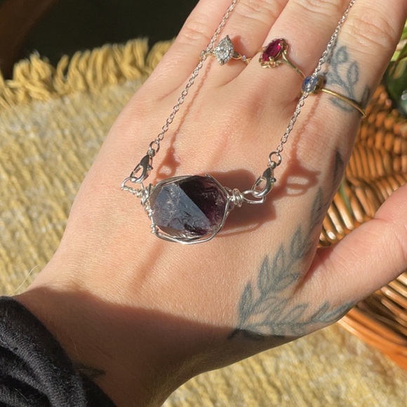 Jewelry - Cacoxonite in amethyst necklace